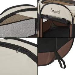 Meilleure affaire 😍 Parc pliable Telford pour animaux de compagnie 58 x 114 x 114 cm [en.casa] 🤩 -Bon plan Animalerie Soldes 4059438680090 7