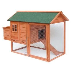 Le moins cher 🤩 Poulailler Avec Espaces Extérieurs Et Abri Accrue, 1710x800x1100mm 🤩