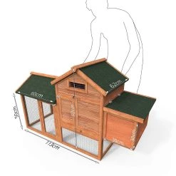 Budget ✨ VOUNOT Poulailler en Bois avec Pondoir et Perchoir Accueillant 2 Poules 🥰 -Bon plan Animalerie Soldes 8431252021017 5