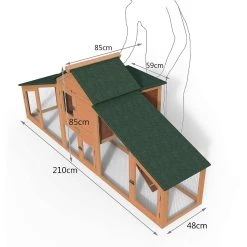 Budget 🎉 VOUNOT Poulailler en Bois XL avec Pondoir et Perchoir 🤩 -Bon plan Animalerie Soldes 8431252021024 3